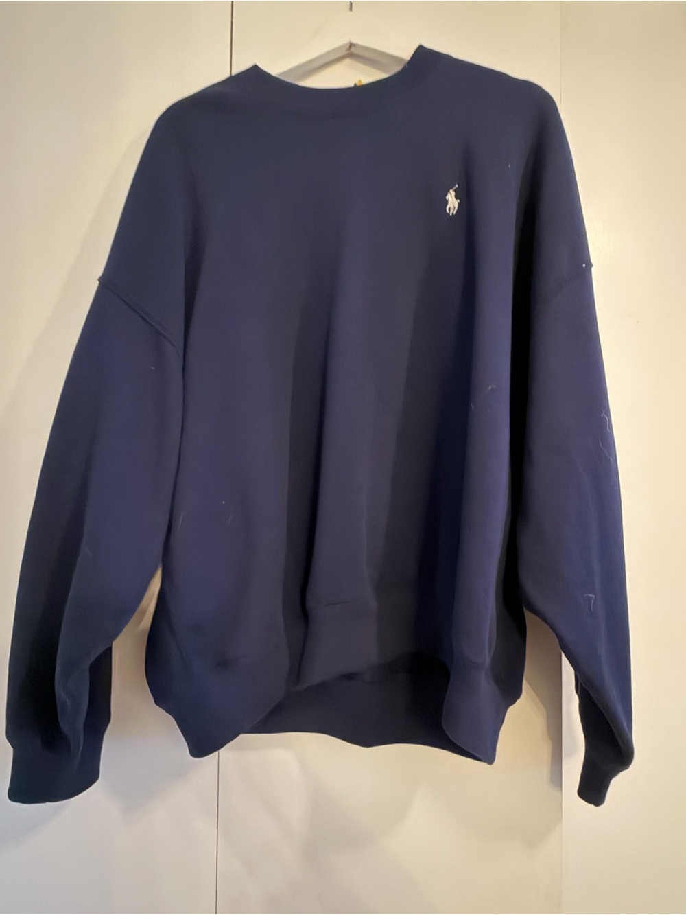 Polo by Ralph Lauren Navy Crewneck Sweatshirt with White Pony